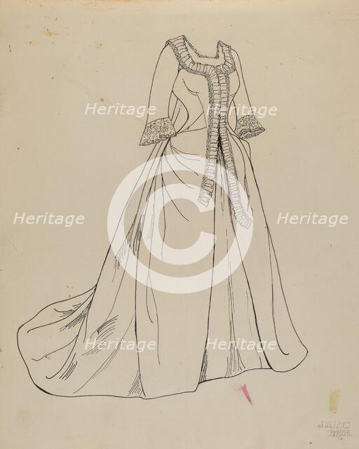 Dress, 1935/1942. Creator: Julie C Brush.