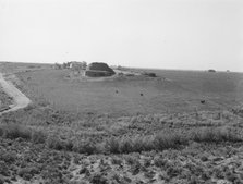 Landscape showing home of FSA borrower..., Nyssa Heights, Malheur County, Oregon, 1939. Creator: Dorothea Lange.