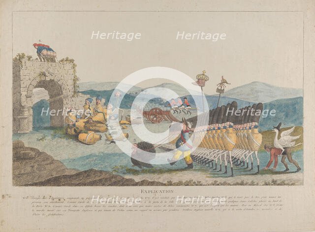 George III Leading an Army of Jugs, 1794. Creator: Unknown.