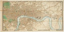 Plan of London including the East and West India Docks, c1830. Creator: Cruchley; George Frederick (1797-1880).