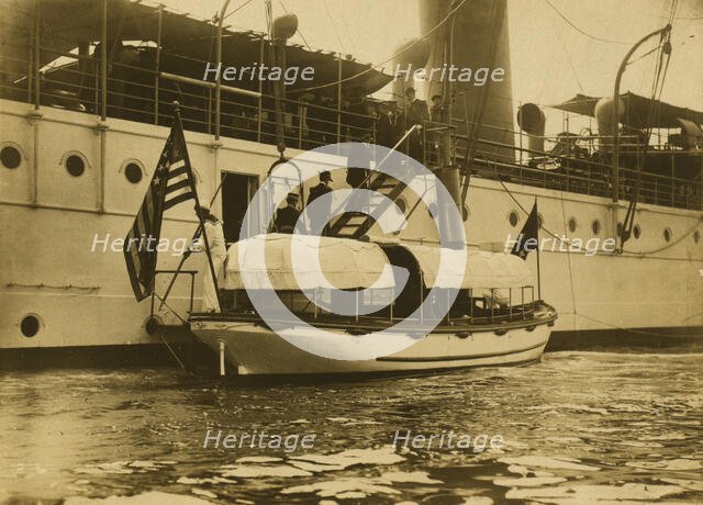 Embarking on the "Mayflower", 1905. Creator: Unknown.