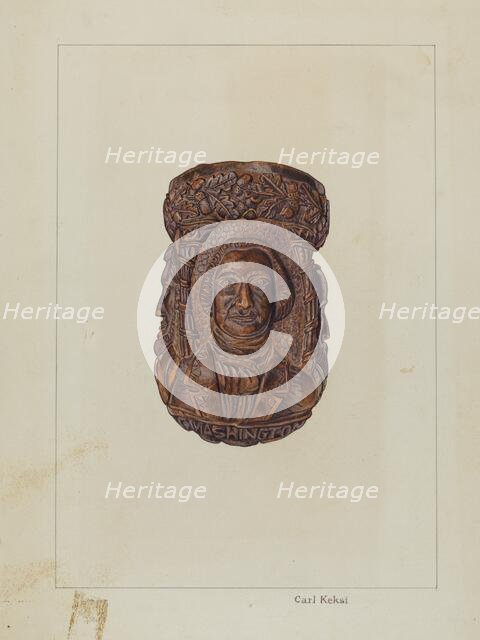 Pipe Bowl, c. 1937. Creator: Carl Keksi.