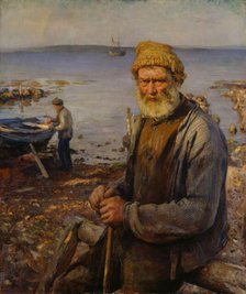 The old Fisherman, 1891. Creator: Hans Heyerdahl.