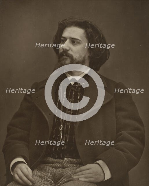 Portrait of the author Alphonse Daudet (1840-1897), c. 1880. Creator: Carjat, Étienne (1828-1906).
