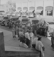 Outside the Labor Temple, during the cotton strike, Bakersfield, California, 1938. Creator: Dorothea Lange.