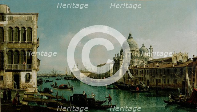 View of the Grand Canal and the Punta della Dogana, ca 1743. Artist: Bellotto, Bernardo (1720-1780)