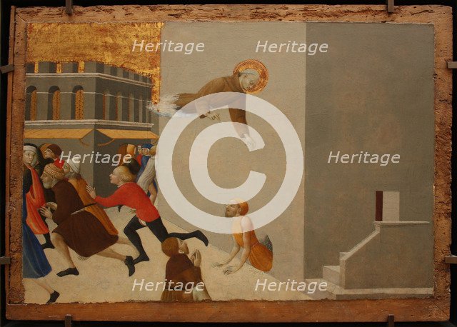 The blessed Ranieri frees the poors from a Florentine jail (From Borgo del Santo Sepolcro Altarpiece), 1437-1444. Artist: Sassetta (1392-1450)