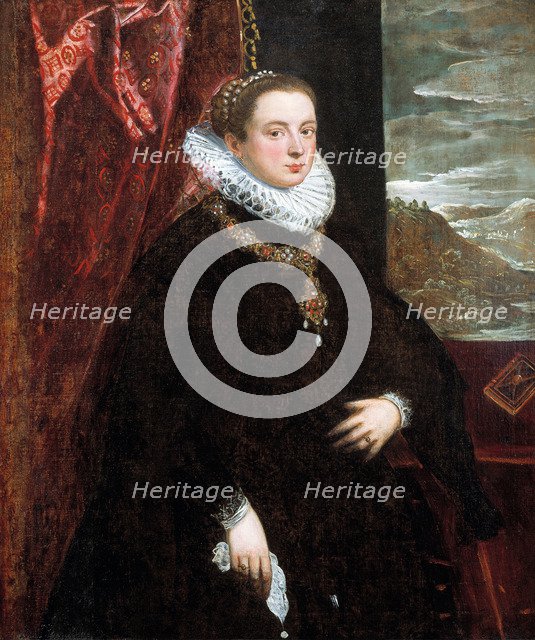 Lady in Black, 1560s. Artist: Tintoretto, Domenico (1560-1635)