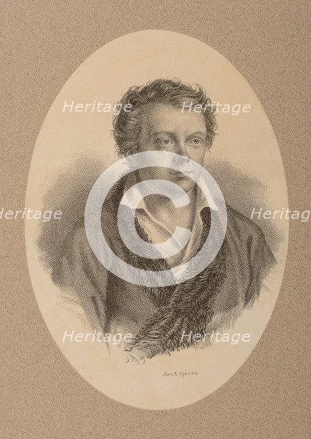 Portrait of the poet Nikolay Mikhailovich Yazykov (1803-1846).