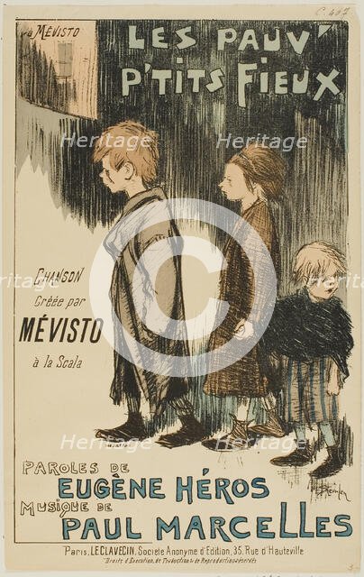 Les Pauv' P'tits Fieux, 1892. Creator: Theophile Alexandre Steinlen.