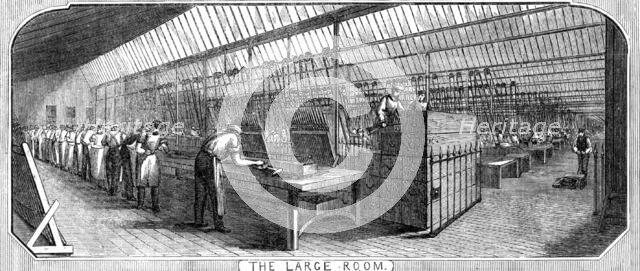 Royal Small Arms Factory, Enfield: The Large Room, 1861. Creator: William James Palmer.