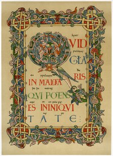 Illuminated initial 'Q', c1073. Artist: Unknown