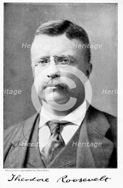 Theodore 'Teddy' Roosevelt, American President, 1901-1909. Artist: Unknown