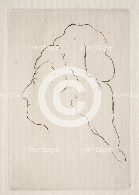 Profile of Eva Gonzales turned to the left, c. 1869. Creator: Edouard Manet (French, 1832-1883).