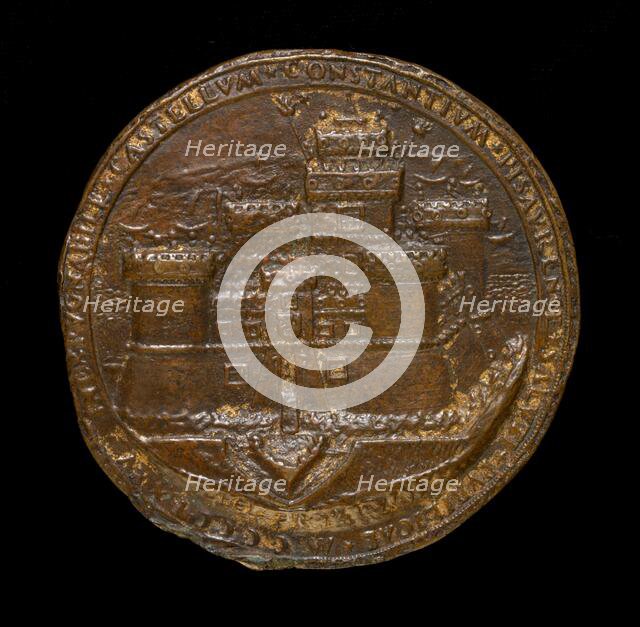 The Castle of Pesaro [reverse], 1475. Creator: Gianfrancesco Enzola.