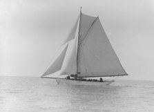 Unknown cutter under sail, 1913. Creator: Kirk & Sons of Cowes.
