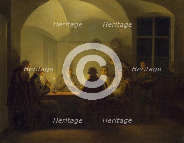 Card Players, 1815. Creator: Alexander Lauréus.