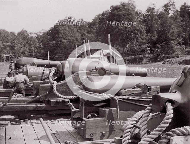 Land Battery of Naval Guns, 1861-65. Creator: Unknown.