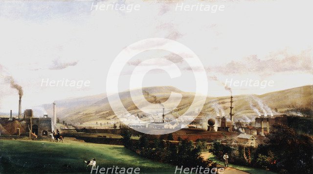 Industrial landscape, Wales, 19th century. Artist: Penry Williams