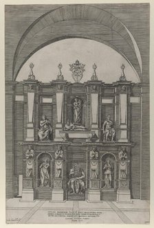 Speculum Romanae Magnificentiae: Sepulchre of Julius II, 1582., 1582. Creator: Giovanni Ambrogio Brambilla.
