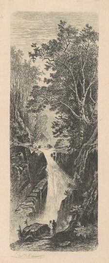 Waterfall, Cumberland Mountains, 1880. Creator: Carl C. Brenner.