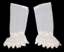 Undersleeves, American, ca. 1855. Creator: Unknown.