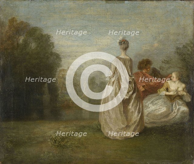 The Two Cousins (Les Deux Cousines). Artist: Watteau, Jean Antoine (1684-1721)