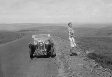 Kitty Brunell and her MG Magna at the RSAC Scottish Rally, 1932. Artist: Bill Brunell.