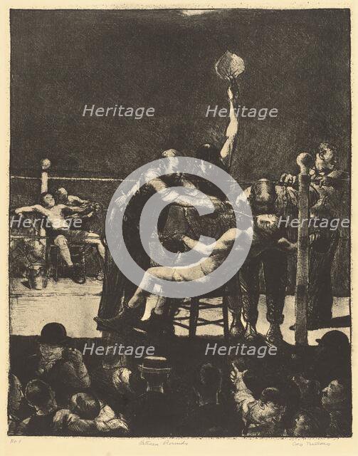 Between Rounds, large, first stone, 1916. Creator: George Wesley Bellows.