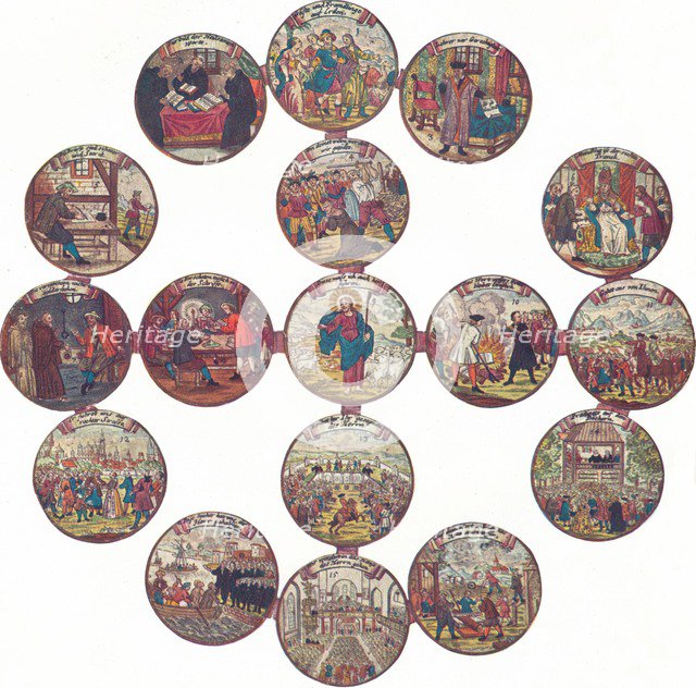 Folding Prints for Enclosure in Split Thalers, 1907. Artist: Unknown