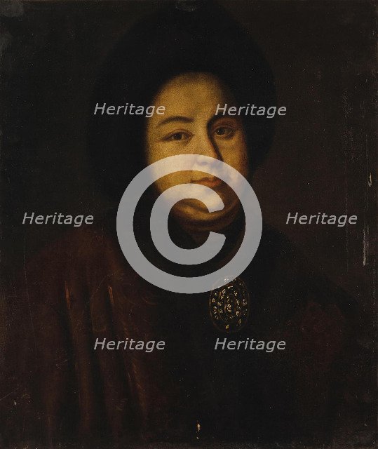 Portrait of Tsarina Evdokiya Feodorovna Lopukhina (1669-1731), the wife of tsar Peter I of Russia, 1 Artist: Anonymous  