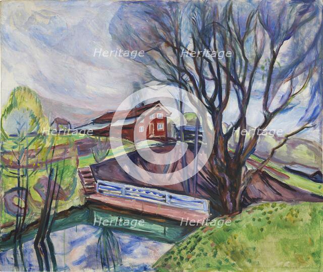 The Red House (Det røde hus), 1926. Creator: Munch, Edvard (1863-1944).