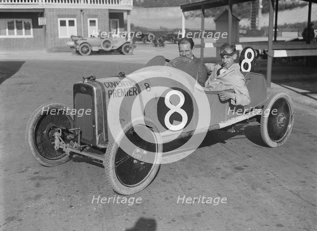 Coventry-Premier of AJ Dixon, JCC 200 Mile Race, Brooklands, 1921. Artist: Bill Brunell.