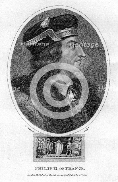Philip II, King of France, (1805).Artist: J Chapman