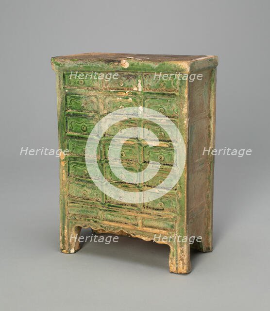 Miniature Chest with Drawers (Mingqi), Ming dynasty (1368-1644). Creator: Unknown.