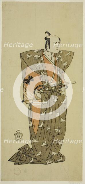 The Actor Bando Mitsugoro I as Soga no Juro Sukenari (?) in the Play Shuen Soga..., c. 1768. Creator: Shunsho.