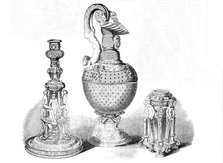Ware of Henry II. of France - Candlestick, Ewer, Salt-Cellar, 1850. Creator: Unknown.