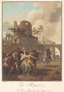 La Rixe (The Brawl), c. 1792. Creator: Charles-Melchior Descourtis.