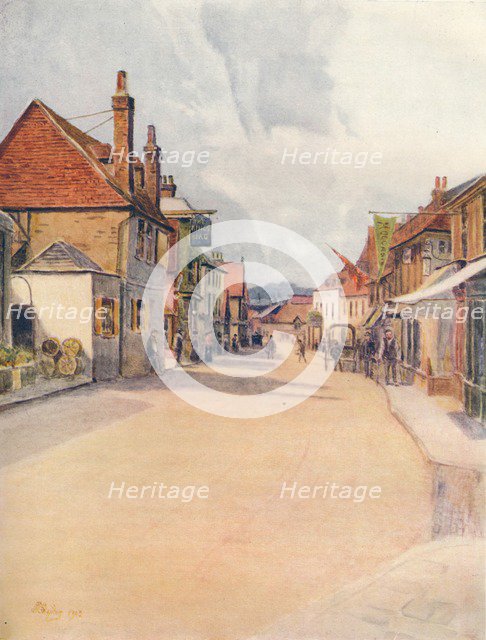 'High Street, Leatherhead', 1912, (1914). Artist: James S Ogilvy.