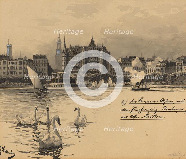 Binnenalster mit Jungfernstieg, 1893. Creator: Fritz Stoltenberg.