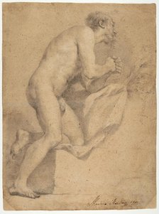 Male Academy as the Penitent St. Jerome (Academia masculina como un San Jeronimo penitente), 1761. Creator: Mariano Salvador de Maella.