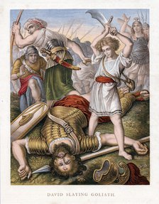 David slaying Goliath, c1860. Artist: Unknown