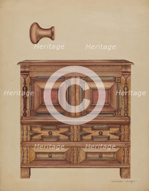 Chest (with two drawers), 1936. Creator: Michael Trekur.