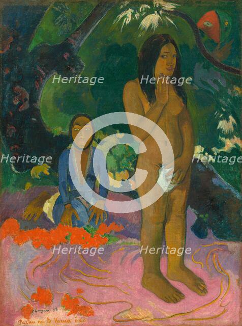 Parau na te Varua ino (Words of the Devil), 1892. Creator: Paul Gauguin.