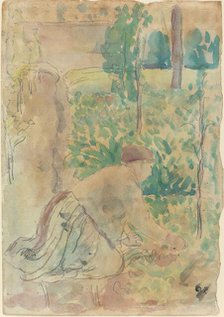 Woman Working in a Garden, . Creator: Camille Pissarro.