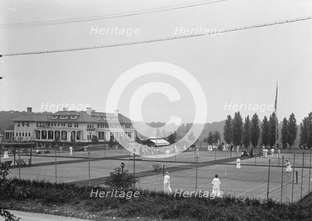 Columbia Country Club - Tennis Courts, 1917. Creator: Harris & Ewing.