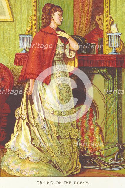 Trying on the dress, 1876.  Creator: Unknown.