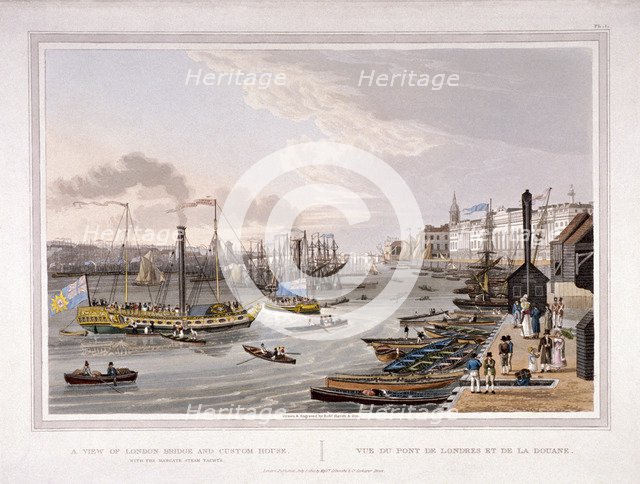 London Bridge (Old), London, 1820. Artist: Robert Havell 