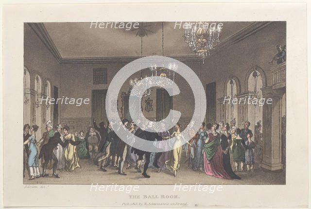 The Ball Room, from "Poetical Sketches of Scarborough", 1813., 1813. Creators: Thomas Rowlandson, Joseph Constantine Stadler, J. Bluck.