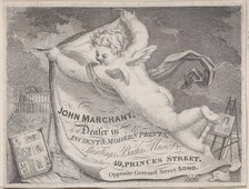 Trade Card for John Marchant, Print Dealer, 19th century. Creator: Anon.